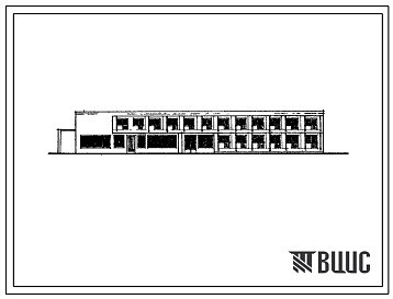 Фасады Типовой проект 284-5-22с Гостиница на 52 места с кафе-закусочной на 50 посадочных мест, для строительства в 3 климатическом районе сейсмичностью 8 баллов