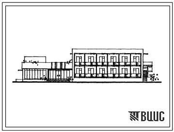 Фасады Типовой проект 284-5-56с Гостиница на 25 мест