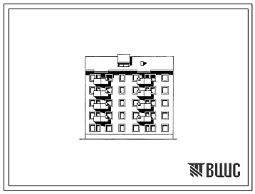 Фасады Типовой проект 114-028с.85 Пятиэтажная блок-секция односекционная поворотная на 15 квартир