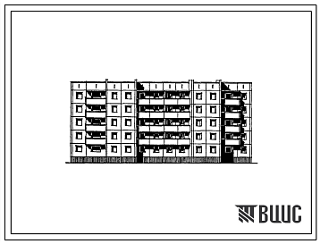 Фасады Типовой проект 97-0231.86 Пятиэтажная блок-секция поворотная на 29 квартир