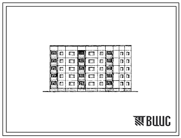 Фасады Типовой проект 97-0273с.86 Пятиэтажная блок-секция поворотная с внутренним углом 135 правая на 20 квартир. Для строительства в городах и поселках городского типа