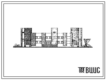 Фасады Типовой проект 284-1-94 Дом быта на 35 рабочих мест, отделение связи IV категории, сберкасса I категории, гостиница на 13 мест.