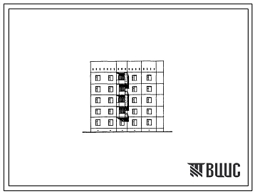 Фасады Типовой проект 148-046сп.85 Пятиэтажная блок-секция торцевая правая на 15 квартир