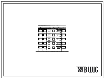 Фасады Типовой проект 94-08/1 Блок-секция 5-этажная 15-квартирная рядовая правая, с торцевыми окончаниями 2Б-3А-3Б 