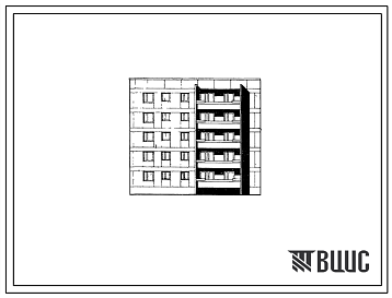 Фасады Типовой проект 81-06 5-этажная блок-секция угловая правая на 15 квартир (двухкомнатных 2Б-5, трехкомнатных 3Б-5, четырехкомнатных 4Б-5) для строительства в 1В, 2Б и 2В климатических подрайонах.