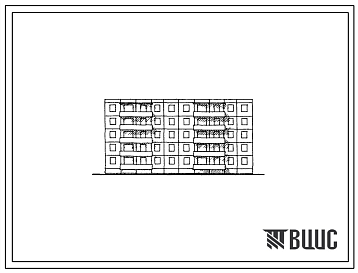 Фасады Типовой проект 121-013 5-этажная 30-квартирная рядовая -торцевая блок-секция (однокомнатных 1Б-5, двухкомнатных 2Б-20, трехкомнатных 3Б-5) для строительства в 1В климатическом подрайоне, во 2 и 3 климатических районах.