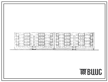 Фасады Типовой проект 1К-308В-7/68 Пятиэтажный жилой дом для малосемейных на 190 человек (однокомнатных-90, двухкомнатных-30).