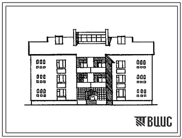 Фасады Типовой проект 114-175-41с.13.91 3-этажный 12-квартирный жилой дом для плотной городской малоэтажной застройки (для Киргизской ССР)