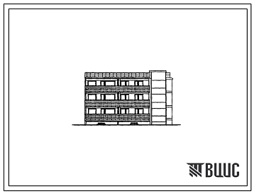 Фасады Типовой проект 104-056.13.86 Трехэтажная блок-секция торцевая полносборная на 6 квартир (Т 3Б-4Б). Для строительства в Латвийской ССР