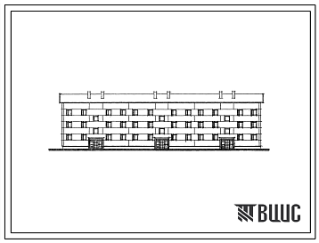 Фасады Типовой проект 1-467АК-26/77К/1.2 3-этажный 18-квартирный секционный жилой дом. Для строительства во 2Б и 2В климатических подрайонах Латвийской ССР.