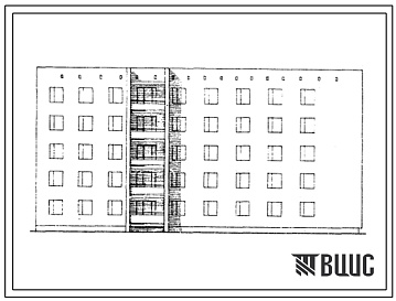 Фасады Типовой проект 86-010/1 Блок-секция 5-этажная 25-квартирная 1А.2Б.3А - 3Б.5А