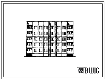 Фасады Типовой проект 93-012.84 Пятиэтажная блок-секция с торцевыми окончаниями на 20 квартир