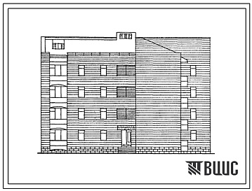 Фасады Типовой проект 195-08с.13.88 Четырехэтажный блок-дом на 16 квартир. Для Армянской АССР