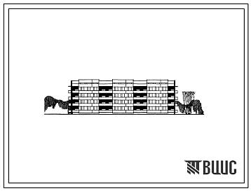 Фасады Типовой проект 111-26-24/1 Четырехэтажный трехсекционный жилой дом на 32 квартиры (однокомнатных 1Б-8, двухкомнатных 2Б-8, трехкомнатных 3Б-12, четырехкомнатных 4Б-4) для строительства во 2 и 3 климатических районах Украинской ССР