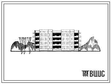 Фасады Типовой проект 111-26-35п/1 Четырехэтажный двухсекционный 24-квартирный жилой дом (однокомнатных 1Б — 8, двухкомнатных 2Б — 8, трехкомнатных 3Б — 8). Для строительства во II и III климатических районах Украинской ССР на просадочных грунтах.