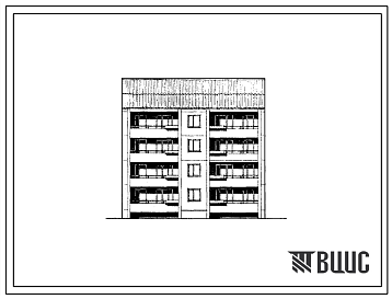 Фасады Типовой проект 135-0112 Блок-секция четырехэтажная восьмиквартирная рядовая (трехкомнатных 3А — 4, четырехкомнатных 4Б — 4). Для строительства в IВ климатическом подрайоне, II и III климатических районах.