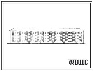 Фасады Типовой проект 1-308В-14/63 Шестисекционный дом на 74 квартиры.