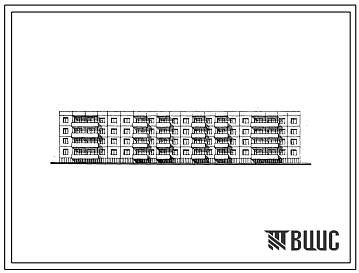 Фасады Типовой проект 111-121-9/1 4 этажный 4 секционный 48 квартирный жилой дом