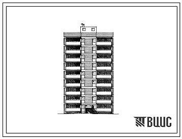 Фасады Типовой проект 112-111-11С Блок-секция на 36 квартир (двухкомнатных 2Б-20, трехкомнатных 3Б-16). Для строительства в 4 климатическом районе Армянской ССР сейсмичностью 7-8 баллов.