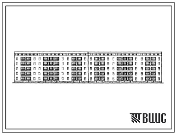 Фасады Типовой проект 115-63-38с.13.86 Дом 5-ти этажный 6-секционный 60-квартирный (для Азербайджанской ССР)