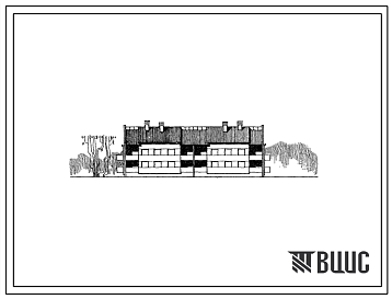 Фасады Типовой проект 111-26-10 Двухэтажный двухсекционный дом на 12 квартир (однокомнатных 1Б-4; двухкомнатных 2Б-4; трехкомнатных 3Б-4). Для строительства во 2 и 3 климатических районах Украинской ССР