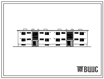 Фасады Типовой проект 114-22-36 Восьмиквартирный  секционный жилой дом с двух-, трехкомнатными квартирами.