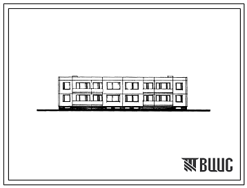 Фасады Типовой проект 141-35-6/72/1 Крупнопанельный секционный двухэтажный жилой дом на 8 квартир (двухкомнатных 2Б-4, трехкомнатных 3Б-4). Для строительства в сельской местности во 2Б-3В климатических подрайонах Литовской ССР