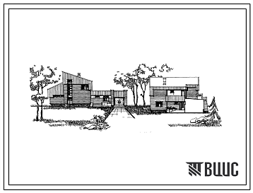 Фасады Типовой проект 144-89-74/1 Двухэтажный жилой дом с четырехкомнатной квартирой 4Б в двух уровнях  (шифр БКС-20). Для строительства во 2В климатическом подрайоне Белорусской ССР
