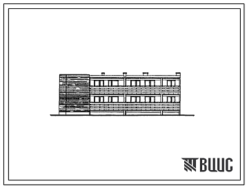 Фасады Типовой проект 103-015.13.86 Двухэтажная блок-секция торцевая на 4 квартиры.