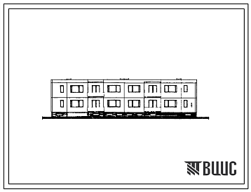 Фасады Типовой проект 141-35-9/72/1 Двухэтажный секционный дом на 8 квартиры (двухкомнатных 2Б-4, трехкомнатных 3Б-4). Для строительства во 2Би и 2В климатических подрайонах Литовской ССР