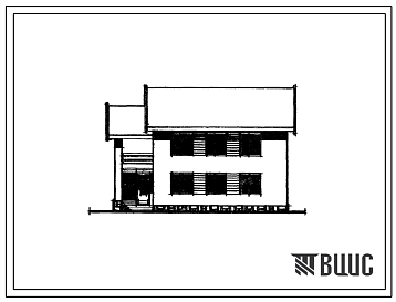 Фасады Типовой проект 145-24-133/1.2 Одноквартирный жилой дом с пятикомнатной квартирой в двух уровнях. Для индивидуальных застройщиков южных районов Украинской ССР.