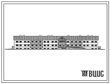 Фасады Типовой проект 163-23-88.13.88 Двухэтажный дом для престарелых и инвалидов на 50 мест. Для Эстонской ССР