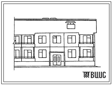 Фасады Типовой проект 48-013с Двухэтажная торцевая блок-секция на 6 квартир (правая) 1Б-2Б-3Б