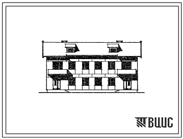 Фасады Типовой проект 143-24-142/1.2 Двухэтажный двухквартирный жилой дом с 4-комнатными квартирами в двух уровнях