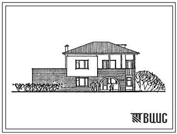 Фасады Типовой проект 144-42-167с.13.87 Одноквартирный четырехкомнатный жилой дом для индивидуального строительства (для Грузинской ССР)
