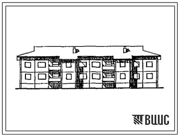 Фасады Типовой проект 111-94-181.13.89 Дом 2-этажный 2-секционный 12-квартирный (для строительства в УССР)