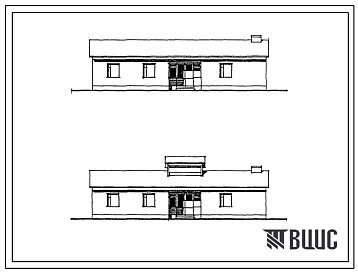 Фасады Типовой проект 189-000-740.13.88 Одноэтажный дом с шестикомнатной квартирой. Для Туркменской ССР (южных районов)