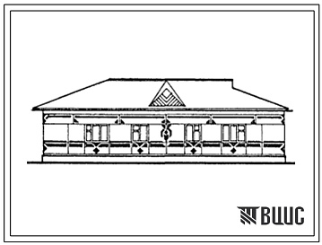 Фасады Типовой проект 183-000-759с.13.88 Одноэтажный дом с пятикомнатной квартирой. Для Туркменской ССР