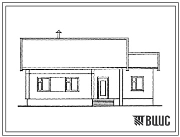 Фасады Типовой проект 1-480А-70.86 2-х комнатный одноэтажный жилой дом. Для государственного строительства в сельской месности УССР