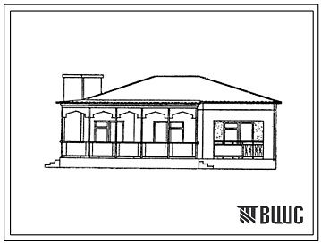 Фасады Типовой проект 181-203-14с.13.86 Одноэтажный одноквартирный 4-х комнатный жилой дом (для Азербайджанской ССР)