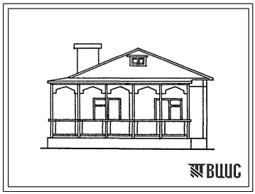 Фасады Типовой проект 181-203-17с.13.86 Одноэтажный одноквартирный 3-х комнатный жилой дом (для Азербайджанской ССР)