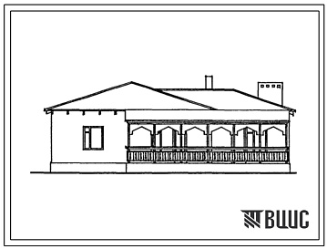 Фасады Типовой проект 185-42-172с.13.87 Одноэтажный одноквартирный 5 комнатный жилой дом (для Азербайджанской ССР)