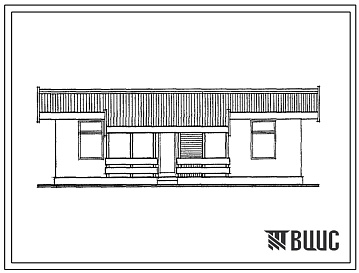 Фасады Типовой проект 184-000-697.13.87 Дачный домик на 4 человека со стенами из кирпича для строительства в УССР