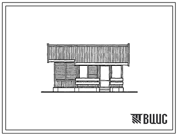 Фасады Типовой проект 186-000-698.13.87 Дачный домик на 2 человека со стенами из деревянно-щитовых конструкций для строительства в УССР