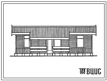 Фасады Типовой проект 186-000-700.13.87 Дачный домик на 4 человека со стенами из деревянно-щитовых конструкций для строительства в УССР