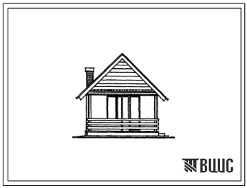 Фасады Типовой проект 183-000-208с.83 Однокомнатный садовый домик летнего типа. Тип I.