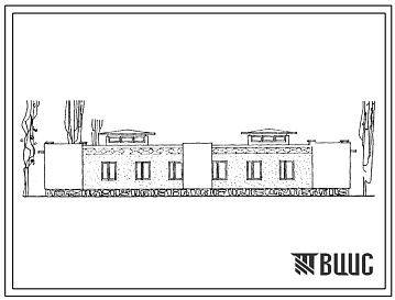 Фасады Типовой проект 184-40-63 Одноэтажный дом на 2 шестикомнатные квартиры. Для строительства в 4А и 4Г климатических подрайонах ККАССР