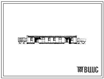 Фасады Типовой проект 183-211-21/1 Одноэтажный дом на 2 четырехкомнатные квартиры. Для строительства в 4А и 4Г климатических подрайонах Туркменской ССР