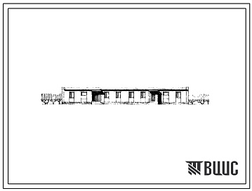 Фасады Типовой проект 183-211-23/1 Одноэтажный дом на 2 шестикомнатные квартиры. Для строительства в 4А и 4Г климатических подрайонах Туркменской ССР
