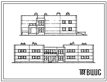 Фасады Типовой проект 242-05-91.87 Спальный корпус на 80 мест для пионерских лагерей – баз отдыха на 240-480 мест (типовое объемно-планировочное решение)
